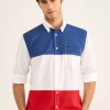 Chemise A Imprime Color Block