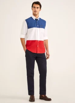 Chemise A Imprime Color Block