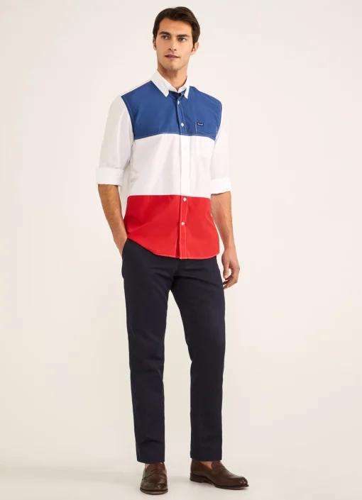 Chemise A Imprime Color Block