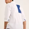 Chemise Nautique En Popeline De Coton