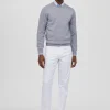 Pantalon A 5 Poches En Popeline