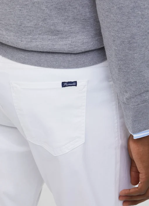 Pantalon A 5 Poches En Popeline