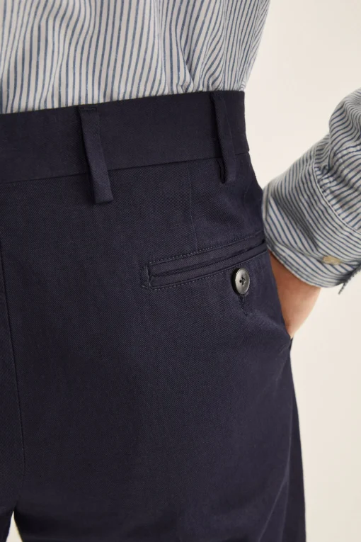 Pantalon En Lin Et En Coton
