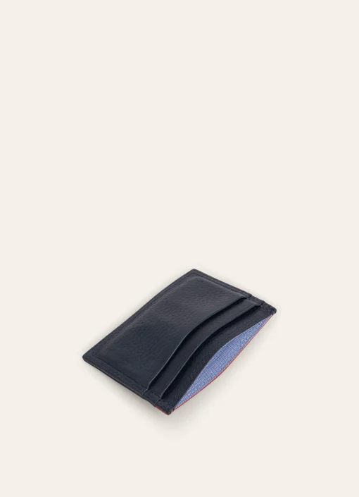 Porte-Cartes En Cuir Contraste