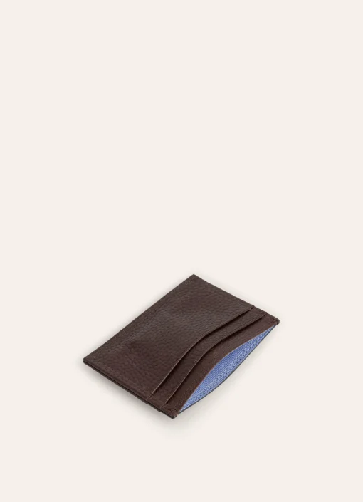 Porte-Cartes En Cuir Contraste