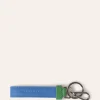Porte-Cles En Cuir Bicolore